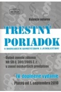 Trestný poriadok (platný k 1.9.2010) : kolektív (4.vydanie) Cena: 17,90€